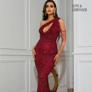 Burgandy Sequin Dress